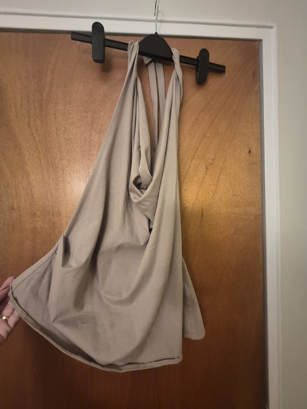 Zara Sleeveless  Halter Swing Too in Taupe